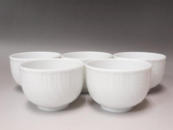 □リチャードジノリ ベッキオホワイト 湯呑み 5客 中古□SYS