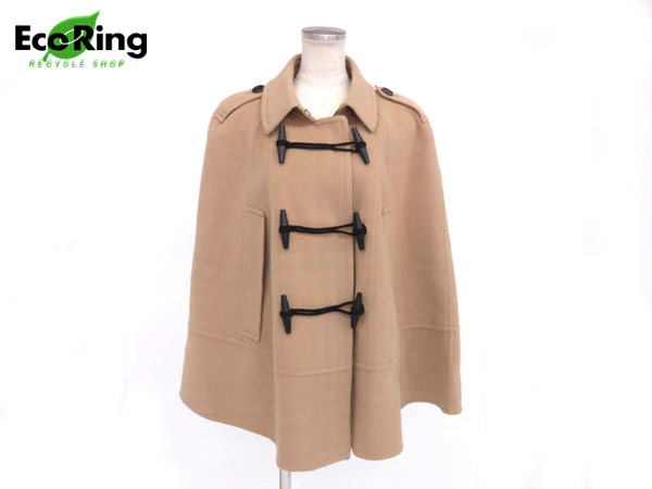 1円 難有品 バーバリー ロンドン ウール100％ ポンチョ HA879 BURBERRY