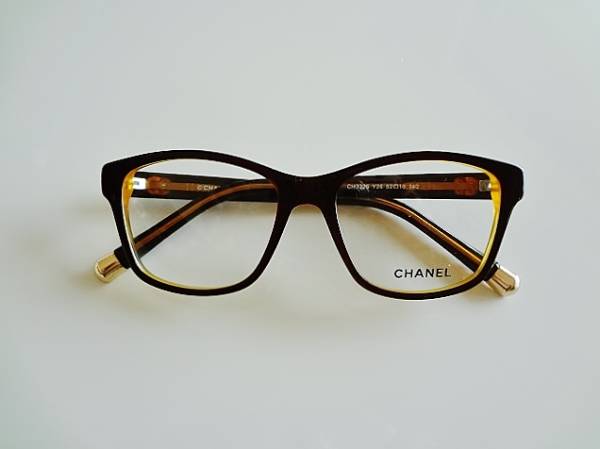 シャネル☆CHANELメガネフレーム【3325】ブラウン×ゴールド