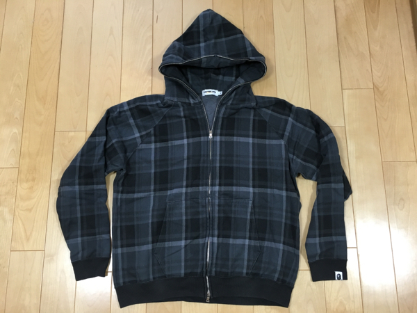 エイプapeラブジェネチェックパーカ黒Msupreme nikeカモシャーク