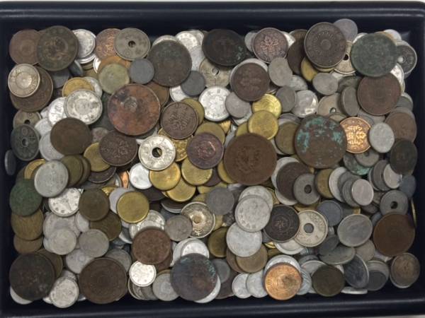 日本古銭 硬貨 近代銭 雑銭 おまとめ 約1500g ○○○ 【公式通販】