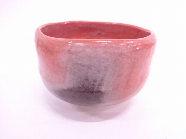 寿楽造 33083# 桂窯造 赤楽茶碗(前大徳寺西垣大道書付)
