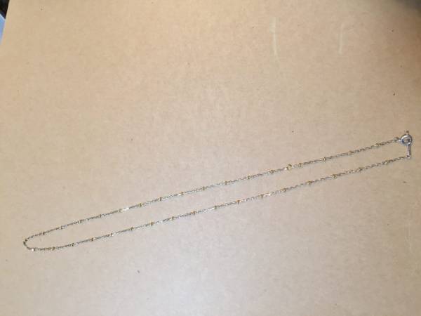 K18WG/K18　小豆　コンビチェーン　アーアゼロワン製