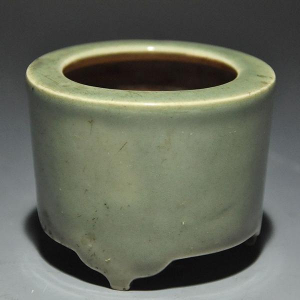 えんの里196■時代 香道具 青磁造 円式香炉■KV1-15