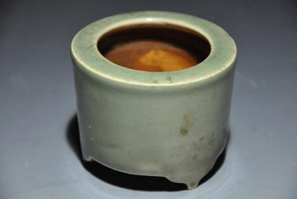 えんの里196■時代 香道具 青磁造 円式香炉■KV1-15