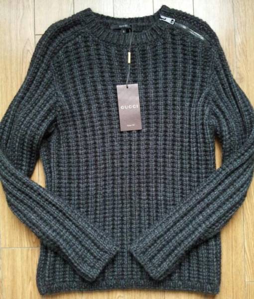 本物　新品18万■GUCCI ローゲージニット　肩ジップ　Sサイズ■
