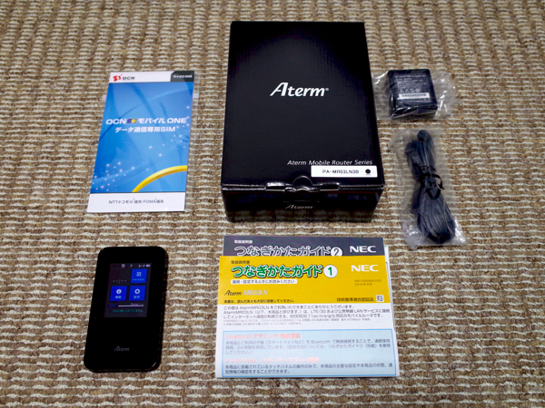 NEC Aterm MR03LN 未使用 OCNモバイルONE SIM付