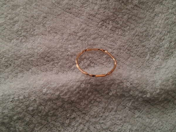 K18ピンクゴールド★細身のシンプルリング★13号