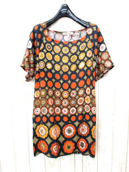 シーバイクロエ ワンピース リネン レーヨン 半袖 花柄 総柄