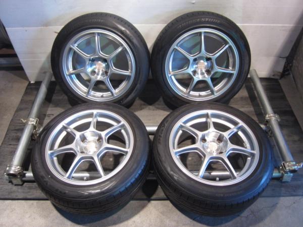 ◆h277◆185/55R15 夏4本 エンケイ RS+M 108-4H アルミ付 送料込