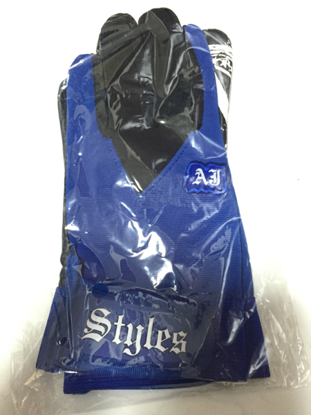 AJスタイルズ グローブ 新品未使用 新日本プロレス WWE 青 レアAJ