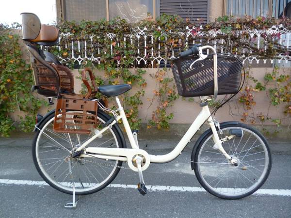 ☆ 22/26 (株)良品計画 後子供乗せ アルミF 3段変速 前カゴ ☆