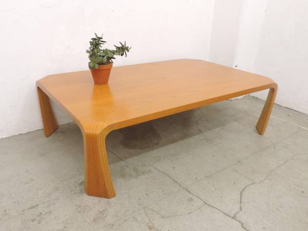 美品!天童木工座卓ケヤキ材/乾三郎柳宗理剣持勇原好輝藤森健次