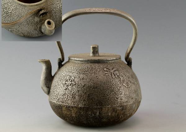 茶道具/本錫製 湯沸 水注/煎茶道具 年代物 ☆茶道具/本錫製湯沸水注