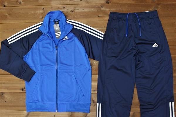 ★アディダス 裏起毛 ジャージ 上下セット 青紺[SET74751N-L]五