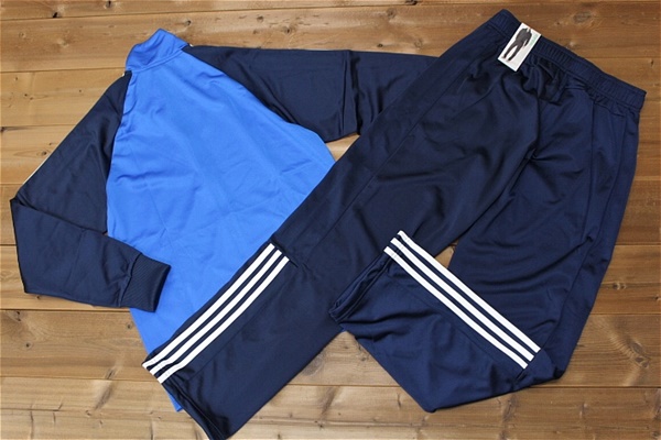 ★アディダス 裏起毛 ジャージ 上下セット 青紺[SET74751N-L]五