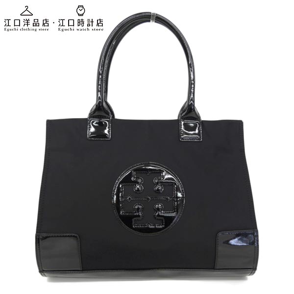 未使用[トリーバーチ] ナイロン×エナメル レザー トート バッグ 