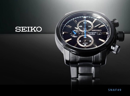 欧米限定セイコーSEIKOブラックダイバークロノグラフメンズ時計