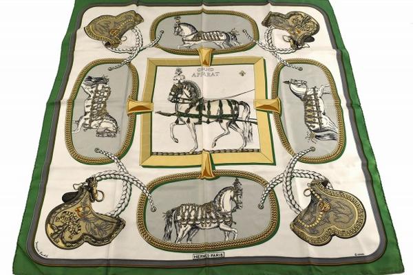 エルメス スカーフ カレ90 SILK100% | HERMES 東京銀座の 盛装の馬