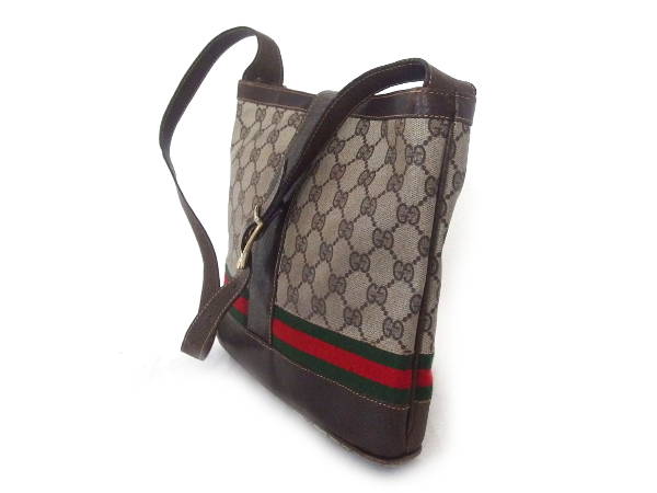 1円 GUCCI グッチ オールドグッチ ヴィンテージ シェリーライン GG柄