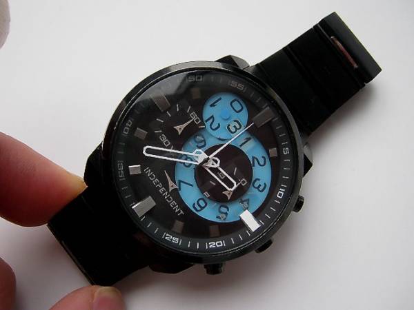 シチズンINDIPENDENTデカデジタル風クロノグラフ稼動美品