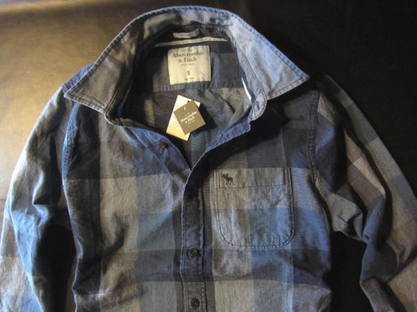 本物正規◆アバクロ◆長袖シャツ 2095-209A インディゴ/XL