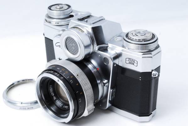 Contarex ブルズアイ+ Planar 50mm F2 ★希少美品 ☆完動美品☆Zeiss Ikon Contarex I型 ブルズアイPlanar 50mm f2 希少
