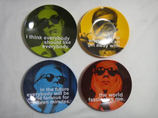 アンディーウォーホル フォトプリント 自画像 トレイ 食器 皿