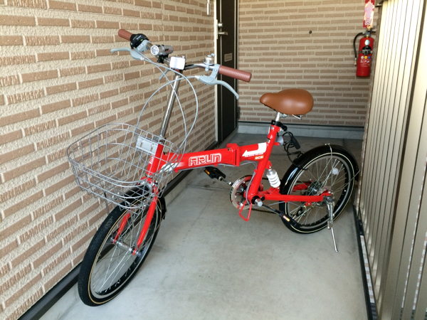 美品】折りたたみ自転車 20インチ シマノ 6段変速 リアサス 赤 【公式