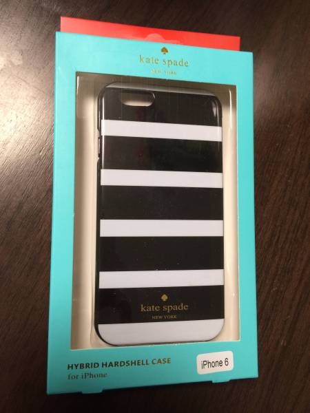 iPhone6 ケース ケイトスペード ケース 黒×白 新品