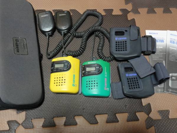 SONY ICB-U700 トランシーバー 2台セット 特定小電力トランシーバー SONY ICB-U700 ＆ アクセサリー 2台 Yahoo