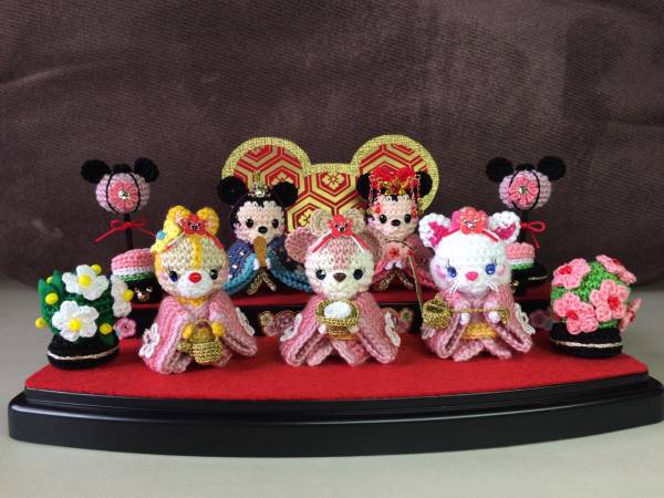 ひな人形セット☆ミッキー&ミニー風☆あみぐるみ 東京ディズニー