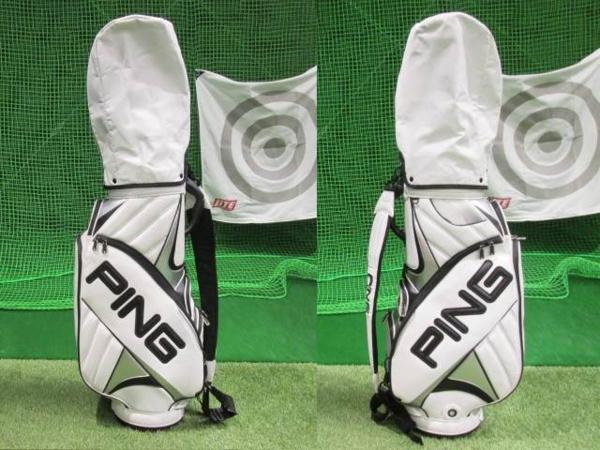 Yahoo!オークション 「ping (白 ホワイト)」キャディバッグ - SHOP 白 
