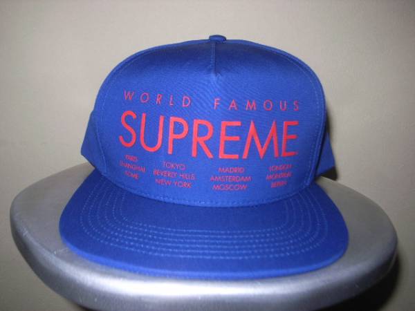 15SS SUPREMEキャップInternational 5-Panel Cap青(未使用)DGG
