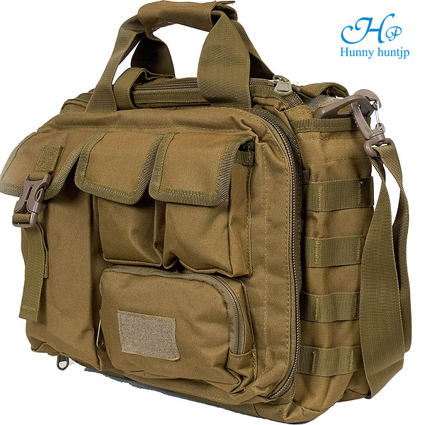 出張用ボストンにも! 多収納&多機能 軍用ショルダーカーキ/1716