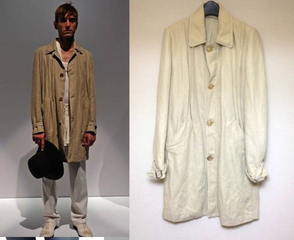 名作■マルジェラ10SS■リネンステンカラーコート■size44■c28