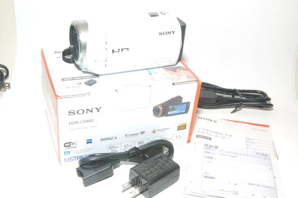 SONY ソニー ビデオカメラ ハンディカム ホワイト HDR-CX480 Handycam