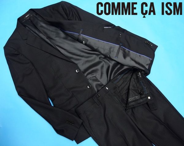 新品2.9万訳★コムサイズム 秋冬 エクストリーム 細身スーツXL黒