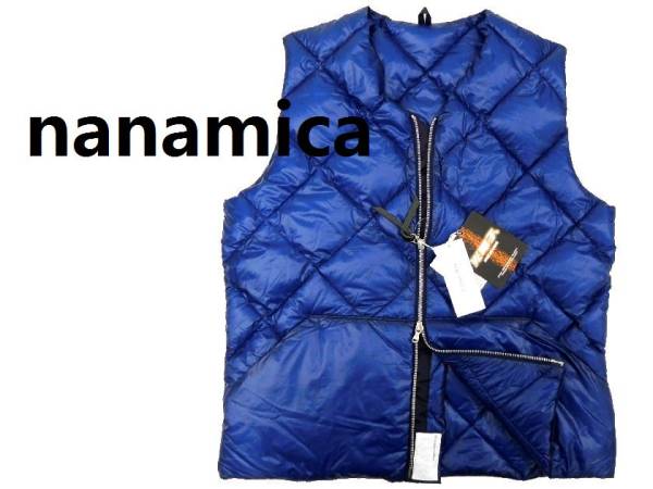 新品 定2.8万 ナナミカ ナイロン キルティング ダウンベスト M