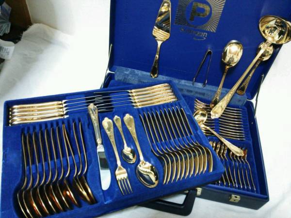 ドイツ ゾーリンゲン SBS 24純金P 高級カトラリー 72セット 美品