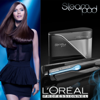 L'OREAL Steampod ストレートヘアアイロン スチームポッド 新品/ロレアルプロフェッショナル スチームポッドアイロン LOREAL