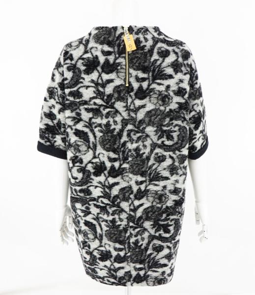 ◆美品【ダイアグラム】花柄ウールワンピース グレー 36