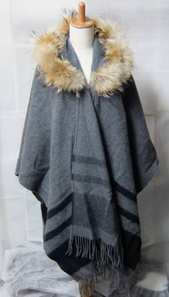 ダイアグラムDiagram グレースGRACE ファー ポンチョF