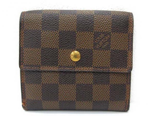 100円～ ルイヴィトン 財布 Wホック エベヌ ダミエ N61652