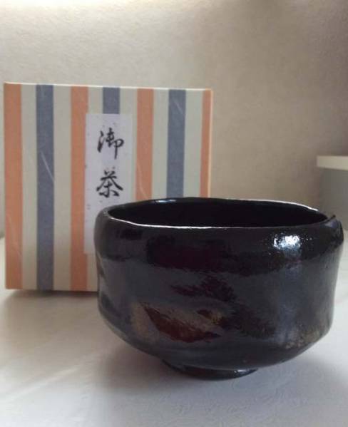 ☆京焼 橋本美峰/茶碗/色絵 聖夜/茶道具/共箱、共布付☆1B00SC6A