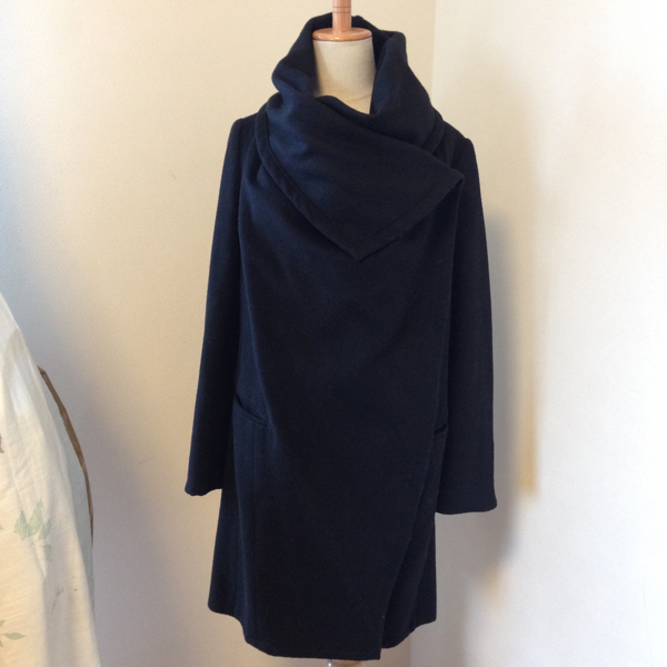 スコットクラブ LENTILLE アンゴラ混ウールコート 黒