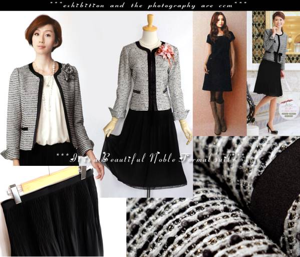 定価3万*7/9号3点セット上質*優美モノトーンツイード*フォーマル
