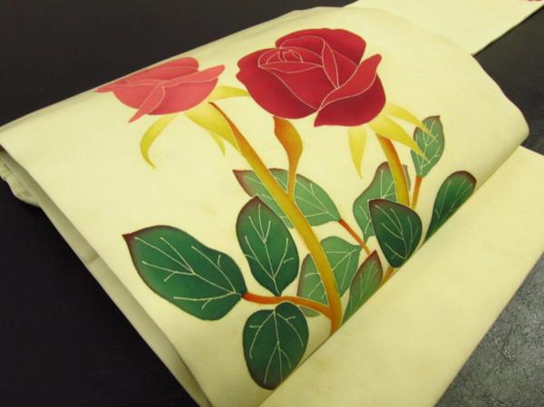 本場加賀友禅談議所栄ニ薔薇名古屋帯【ベストストア賞受賞記念】