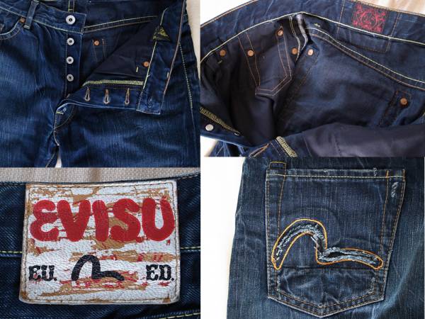 エビス・ヨーロピアンエディション W34 エヴィスEVISU Paris France 