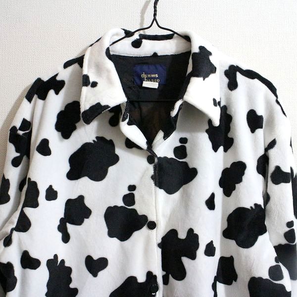 90s 牛柄 COW BUTTSTAIN 型 フェイクファー シャツ ジャケット